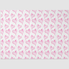 Waterverf papier met roze en witte harten