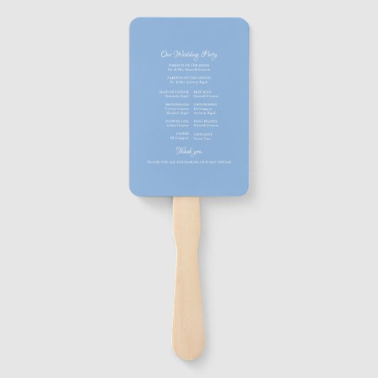 Waterverf Papier-strand-bruiloft Handwaaier (Achterkant)