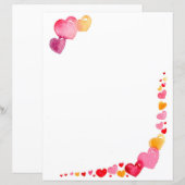 Waterverf papier voor hartschrijven (Voorkant / Achterkant)
