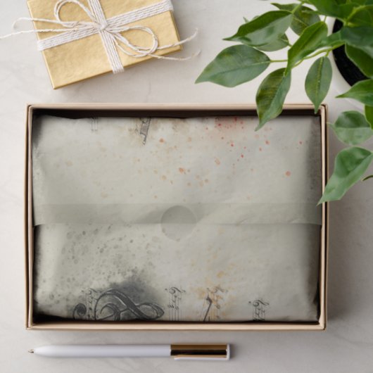 Waterverf — Papier voor muziek en Violin (Geschenk)