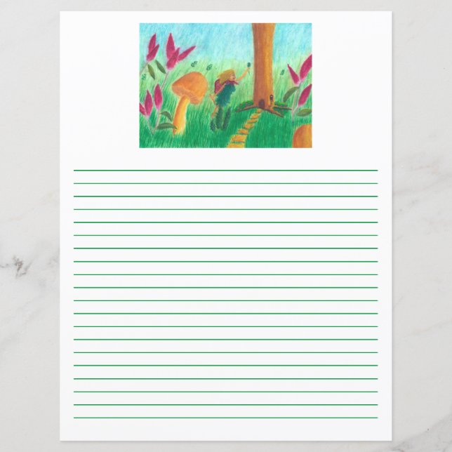 Waterverf — Papier voor papierwaren of artikelblad (Voorkant)