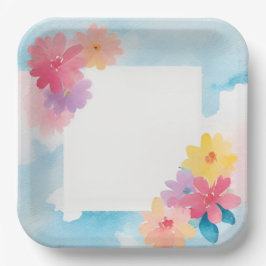 waterverf  papieren bordje