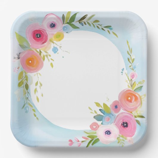 waterverf papieren bordje (Voorkant)