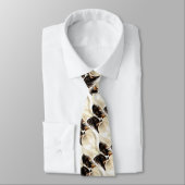 Waterverf Papillon Dog Pet Animal Art Stropdas (Gebonden)