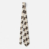 Waterverf Papillon Dog Pet Animal Art Stropdas (Achterkant)