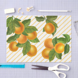 Waterverf papripe sinaasappels, vers citrusvruchte tissuepapier