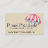 Waterverf Parachute Skydiving Visitekaartjes (Voorkant)