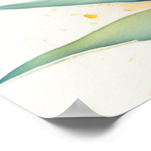 Waterverf Paradijsvogel 4:5 Poster (Hoek)