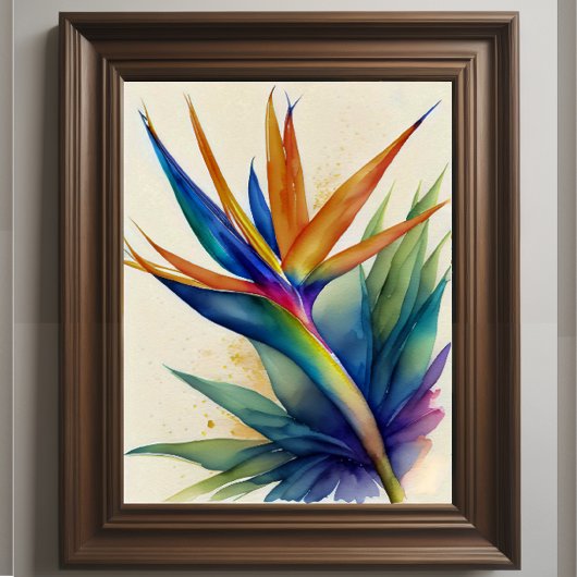 Waterverf Paradijsvogel 4:5 Poster