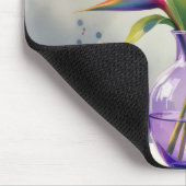 Waterverf Paradijsvogel Bloemenboeket Muismat (Hoek)