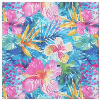 Waterverf Paradise Bloom Stof