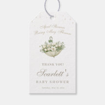 Waterverf Paraplu Lente Baby Shower Bedankt