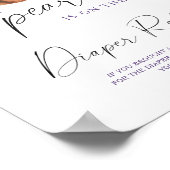 waterverf parel baby shower Luierverloting Poster (Hoek)