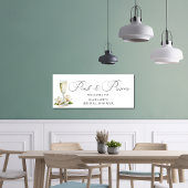 Waterverf Parels en Prosecco Bruidsdiner  Spandoek