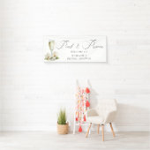 Waterverf Parels en Prosecco Bruidsfeest  Spandoek (Insitu)