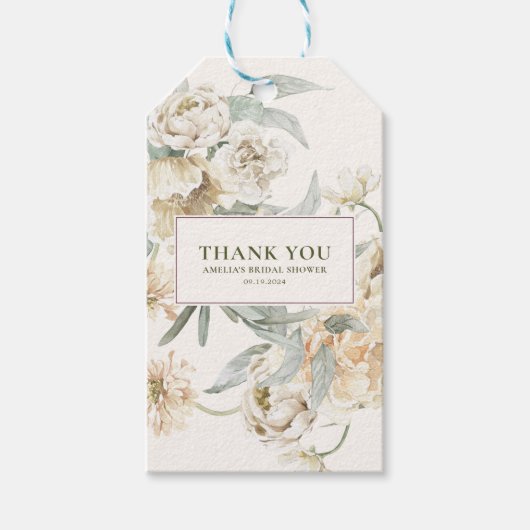 Waterverf parels en Prosecco Vrijgezellenfeest gun Cadeaulabel (Voorkant)