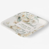 Waterverf parels en prosecco Vrijgezellenfeest Papieren Bordje (Gebogen)