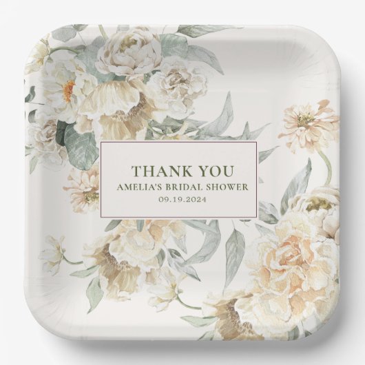 Waterverf parels en prosecco Vrijgezellenfeest Papieren Bordje (Voorkant)