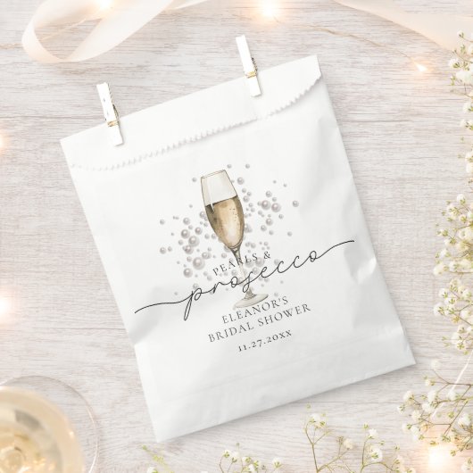 Waterverf Parels & Prosecco Vrijgezellenfeest Favo Bedankzakje (Geknipt)