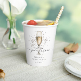 Waterverf Parels & Prosecco Vrijgezellenfeest Papieren Bekers