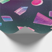 Waterverf Pareltjes Kleurrijke galaxkleuren Cadeaupapier (Hoek)