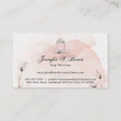 Waterverf parfume - Eigen essentiële oliën Visitekaartje (Achterkant)