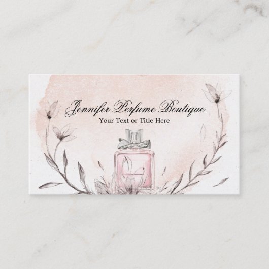 Waterverf parfume - Eigen essentiële oliën Visitekaartje (Voorkant)