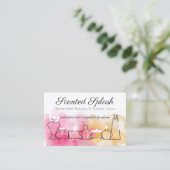 Waterverf parfume scents lotions visitekaartje (Staand voorkant)