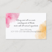 Waterverf parfume scents lotions visitekaartje (Achterkant)