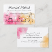 Waterverf parfume scents lotions visitekaartje (Voorkant / Achterkant)