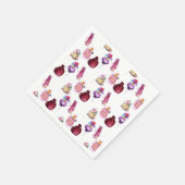 Waterverf parfumeflessen servet (Hoek)