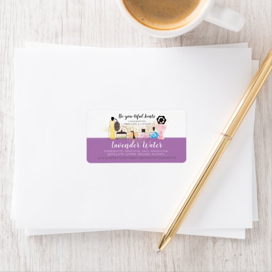 Waterverf parfumflessen geurlotions sticker (Insitu)