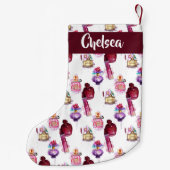 Waterverf Parfumflessen Kleine Kerstsok (Achterkant)