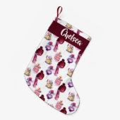 Waterverf Parfumflessen Kleine Kerstsok (Voorkant (Hangend))