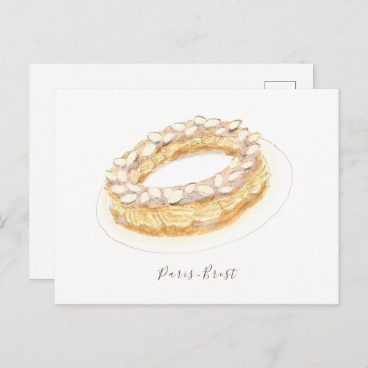 Waterverf Parijs-Brest Briefkaart (Voorkant / Achterkant)