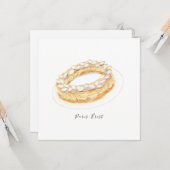 Waterverf Parijs-Brest Kaart (Voorkant / Achterkant in situ)