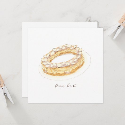 Waterverf Parijs-Brest Kaart (Voorkant / Achterkant in situ)