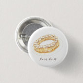 Waterverf Parijs-Brest Ronde Button 3,2 Cm (Voorkant /achterkant)