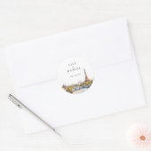 Waterverf Parijs Frankrijk Destination Wedding Ronde Sticker (Envelop)