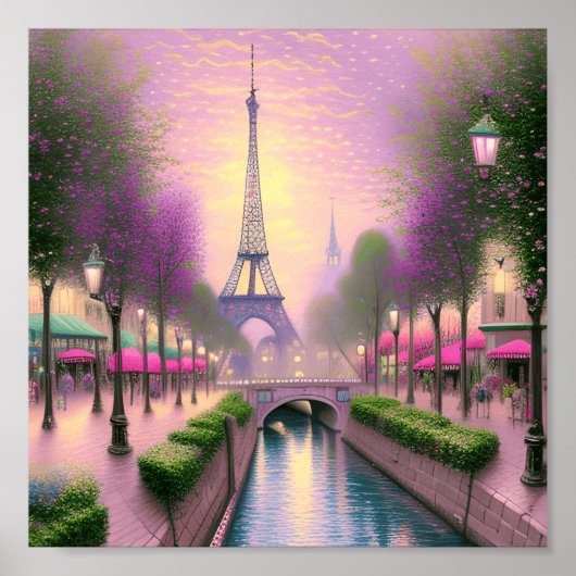 Waterverf Parijs Poster (Voorkant)