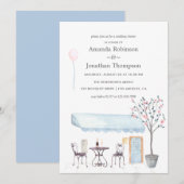 Waterverf Parijs - uitnodiging voor weddenschappen (Voorkant / Achterkant)