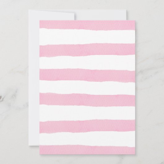 Waterverf Paris Bruidsdouche Uitnodiging - Roze (Achterkant)