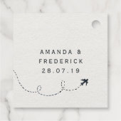 Waterverf Paris Destination Wedding Bedankjes Labels (Achterkant)