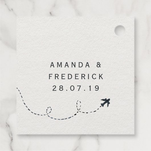 Waterverf Paris Destination Wedding Bedankjes Labels (Achterkant)