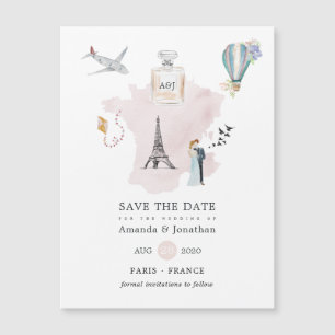 Waterverf Paris Destination Wedding Monogram