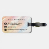  Waterverf Paris Eiffeltoren Stijlvol Bagagelabel (Achterkant horizontaal)