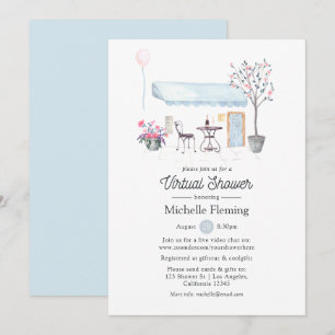 Waterverf Paris Virtual Baby of Vrijgezellenfeest Kaart