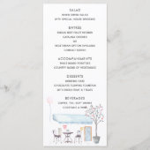 Waterverf Paris Wedding Menu (Voorkant)