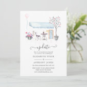 Waterverf Paris Wedding Update Kaart (Staand voorkant)