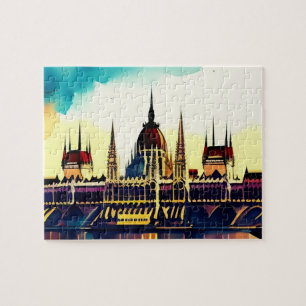 Waterverf Parlement van Boedapest Legpuzzel